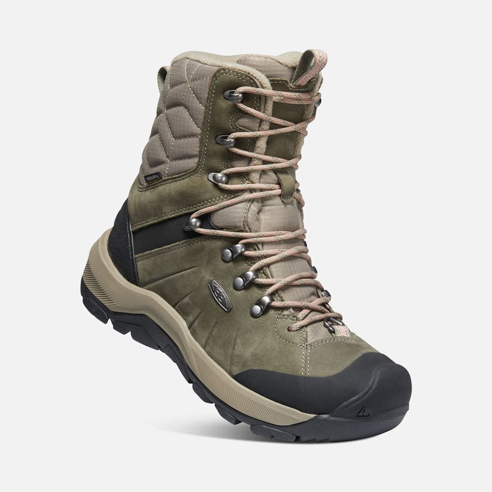 Botas de Seguridad Keen Mexico Verde Oliva - Mujer Revel Iv Altos Polar - UW0376894